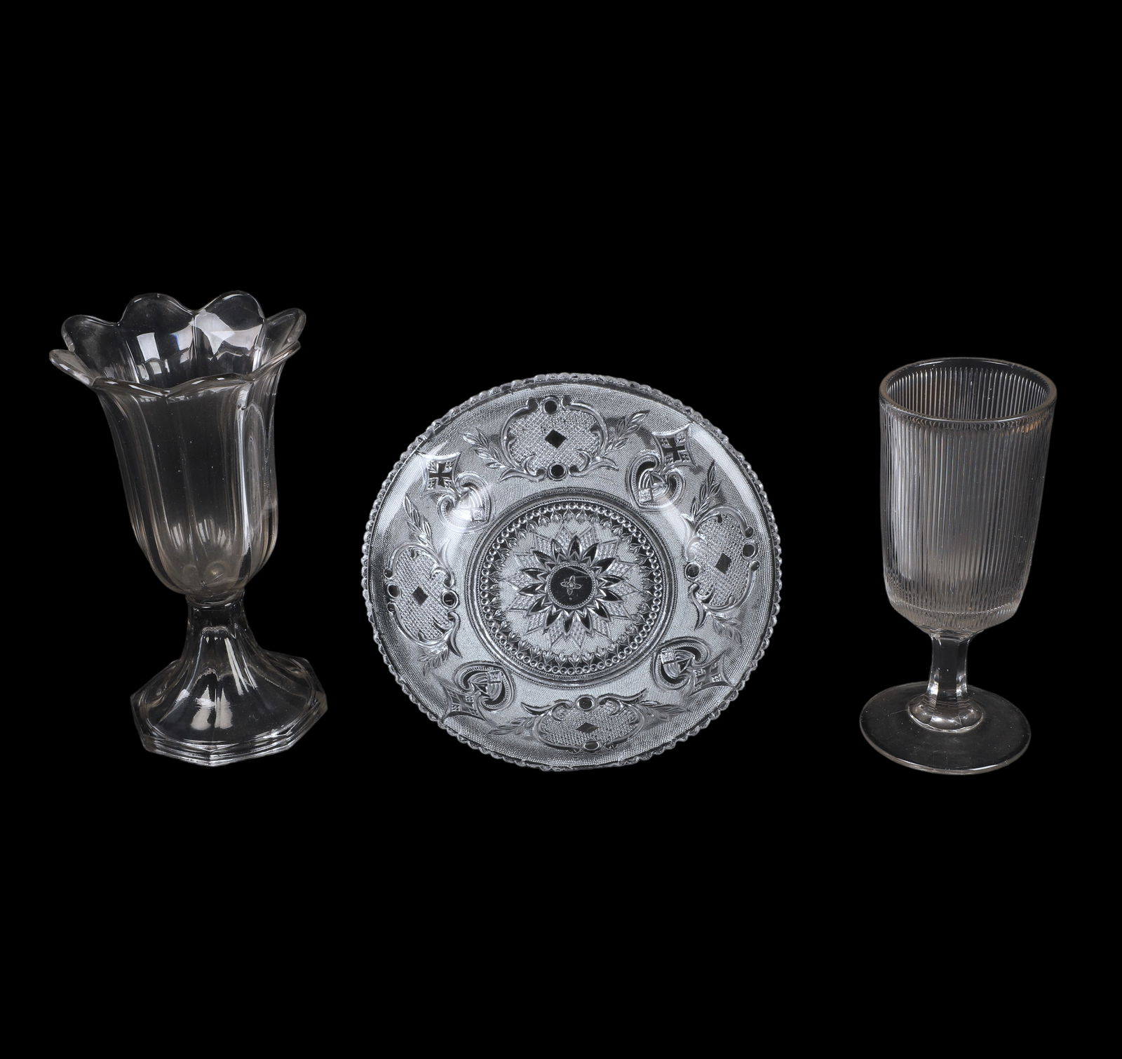 (3) Pcs Flint Glass (1 of 3)