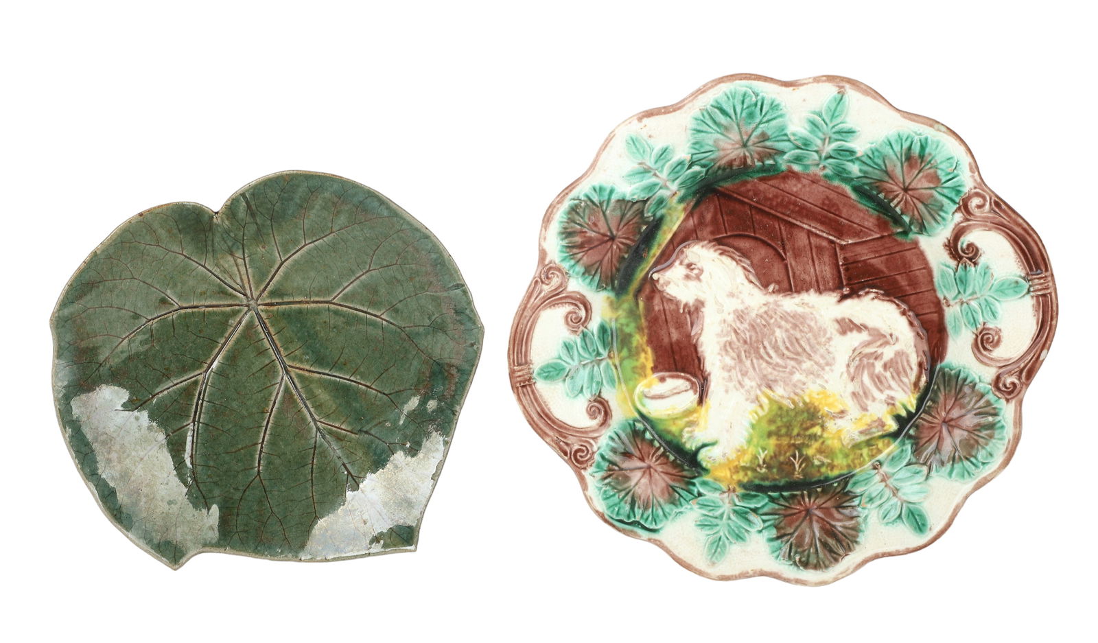 (2) Majolica Plates (1 of 3)
