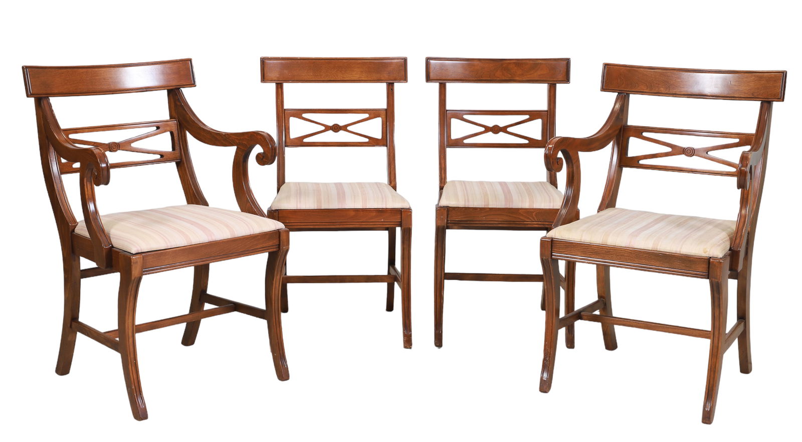 (4) Regency style carved mahogany dining chairs (1 of 3)