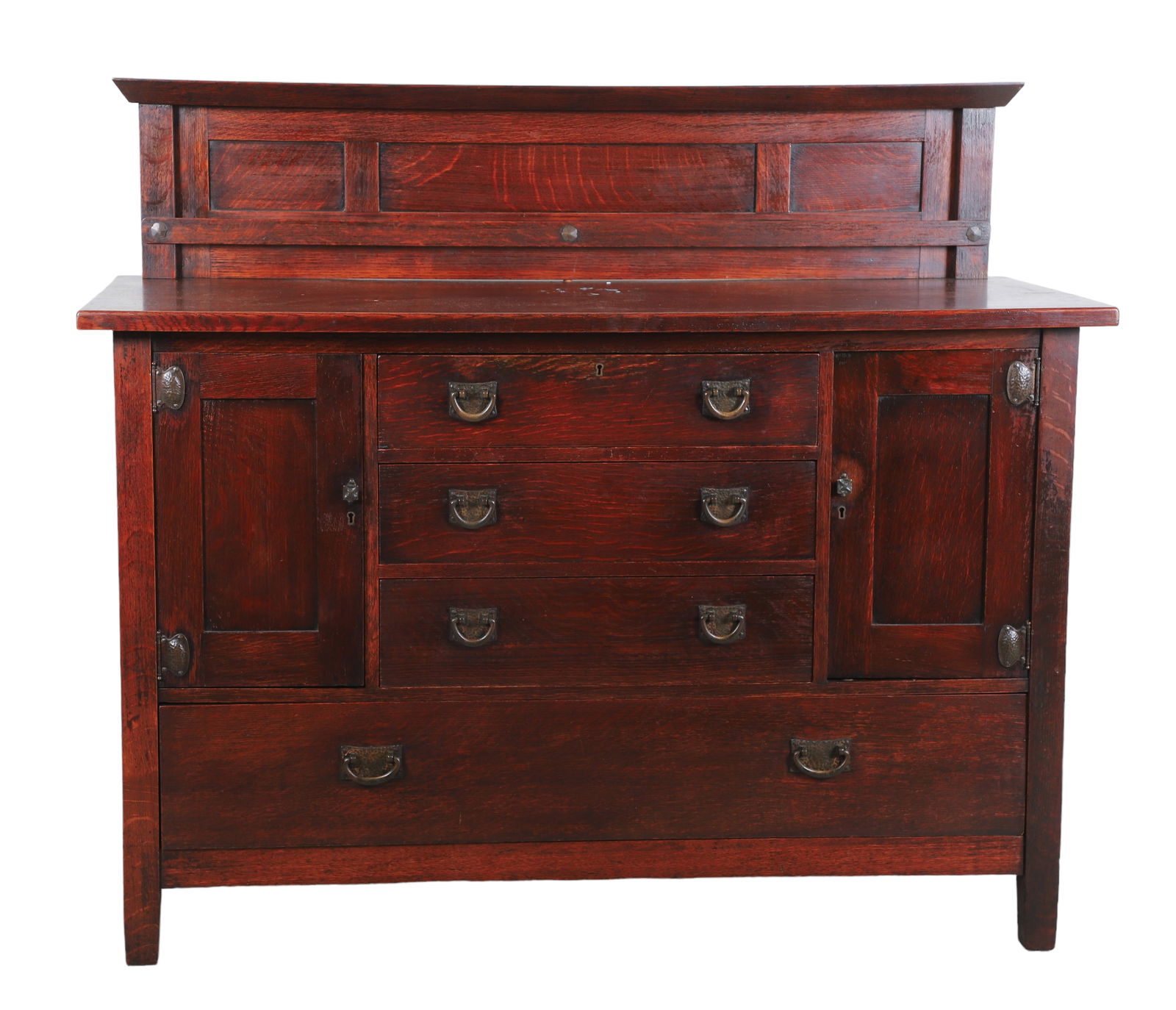 Quaint oak Arts and Crafts server (1 of 7)