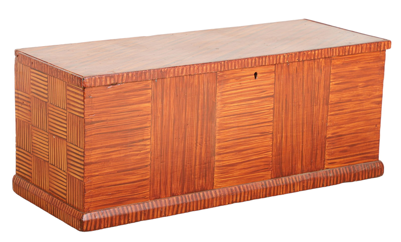 Grain painted dovetailed blanket chest (1 of 6)