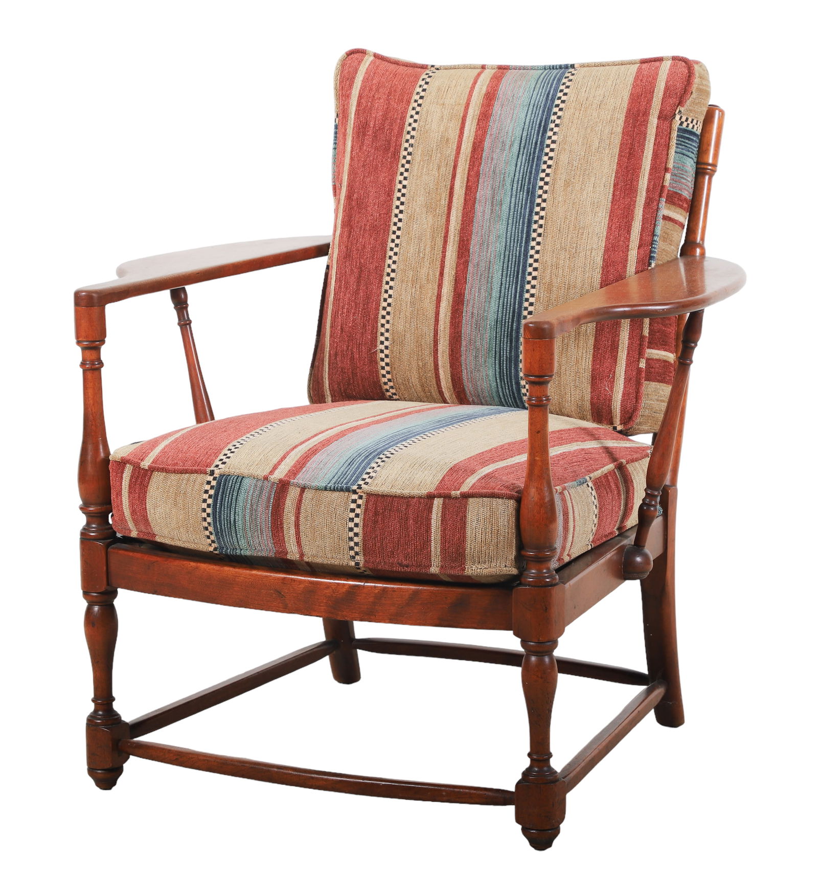 Maple Colonial armchair with broad writing arms (1 of 5)