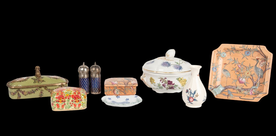 (9) Pcs Porcelain & Glass (1 of 2)