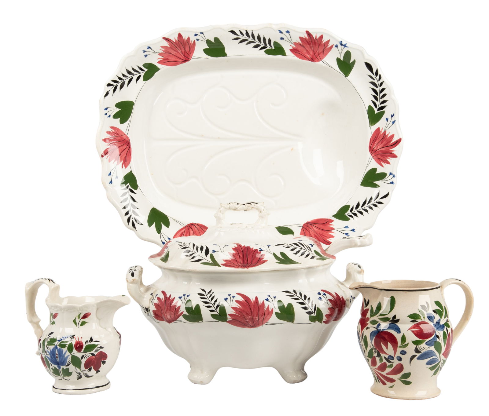 (4) Pcs Stick Spatter Ironstone Dinnerware (1 of 6)