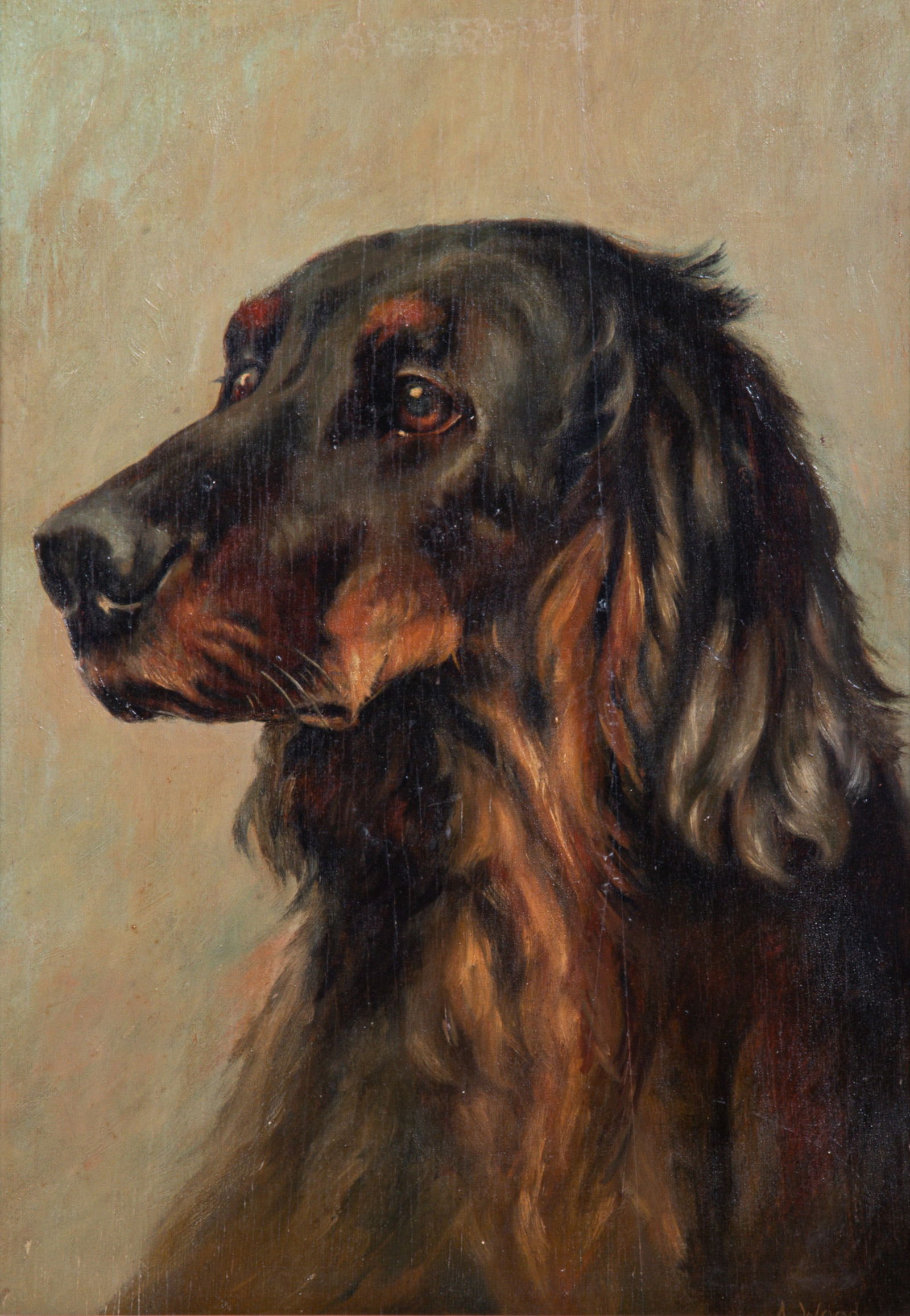 Portrait Painting of a Gordon Setter (1 of 3)