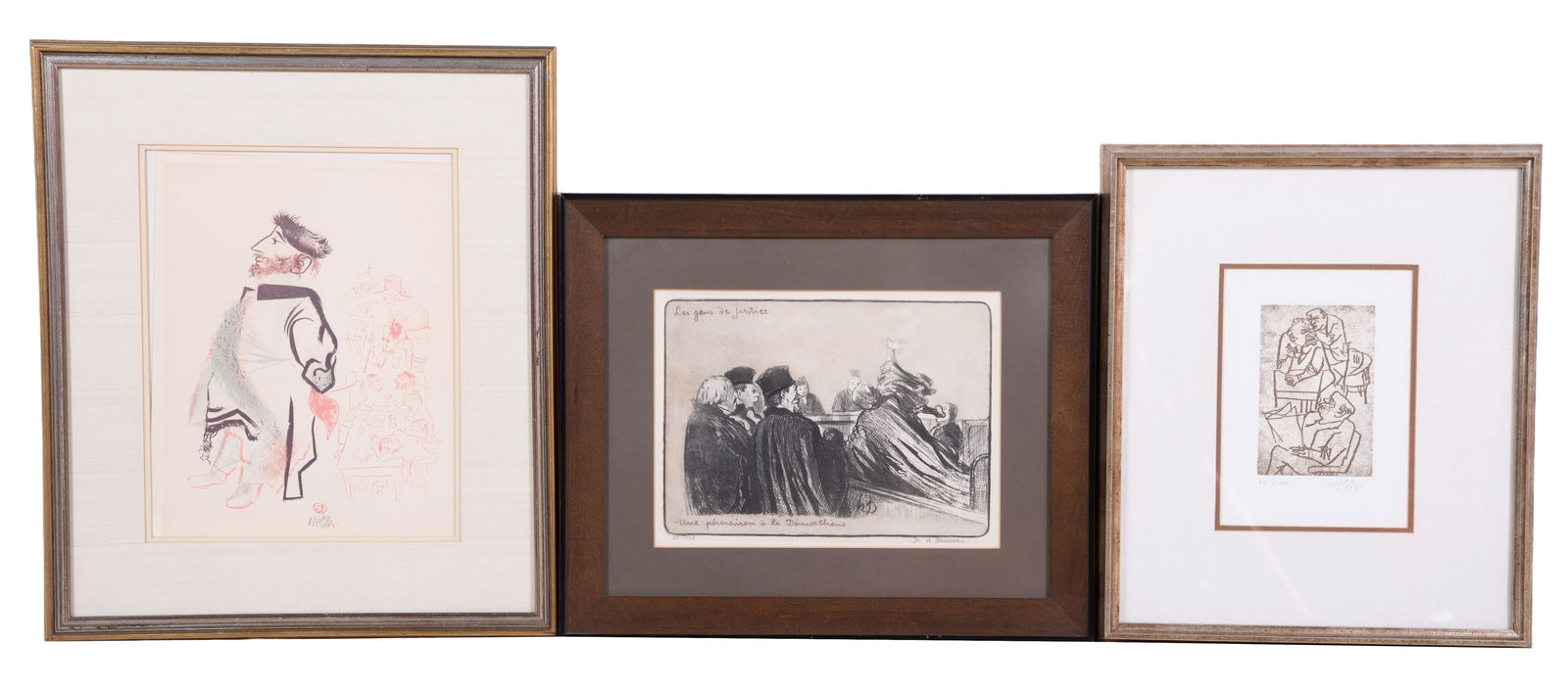 Honore Daumier and William Gropper (3) Prints (1 of 5)