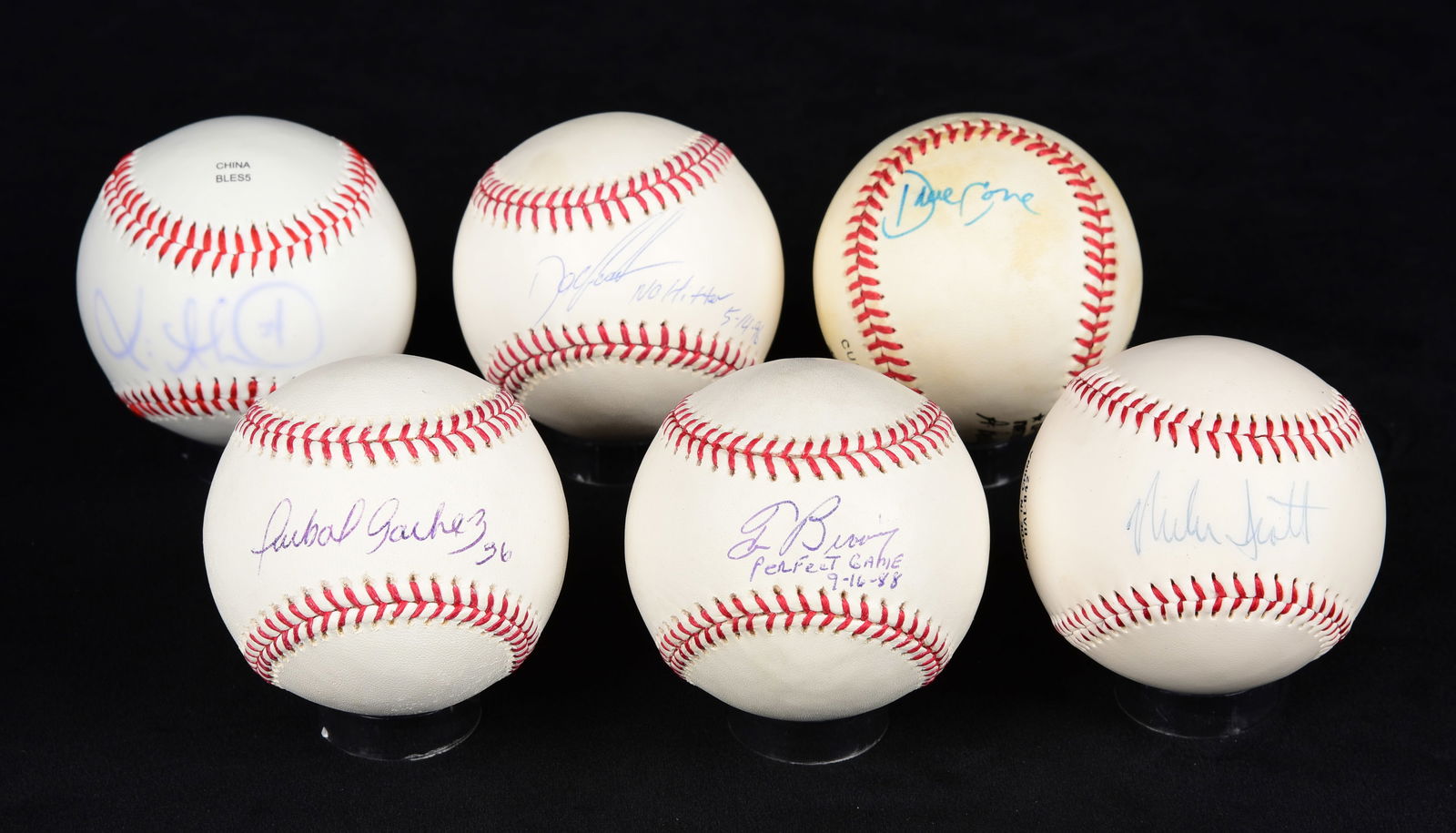 (6) Signed Baseballs of No Hitter Pitchers (1 of 1)