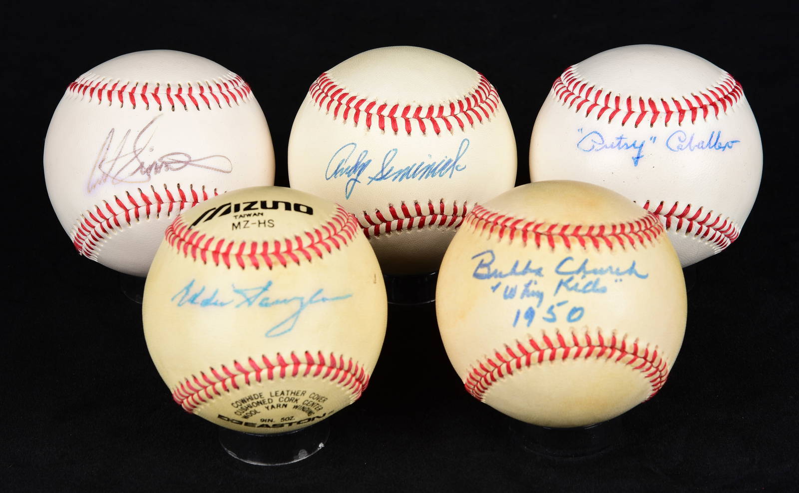 (5) Signed Baseballs 1950's Phillies Auction