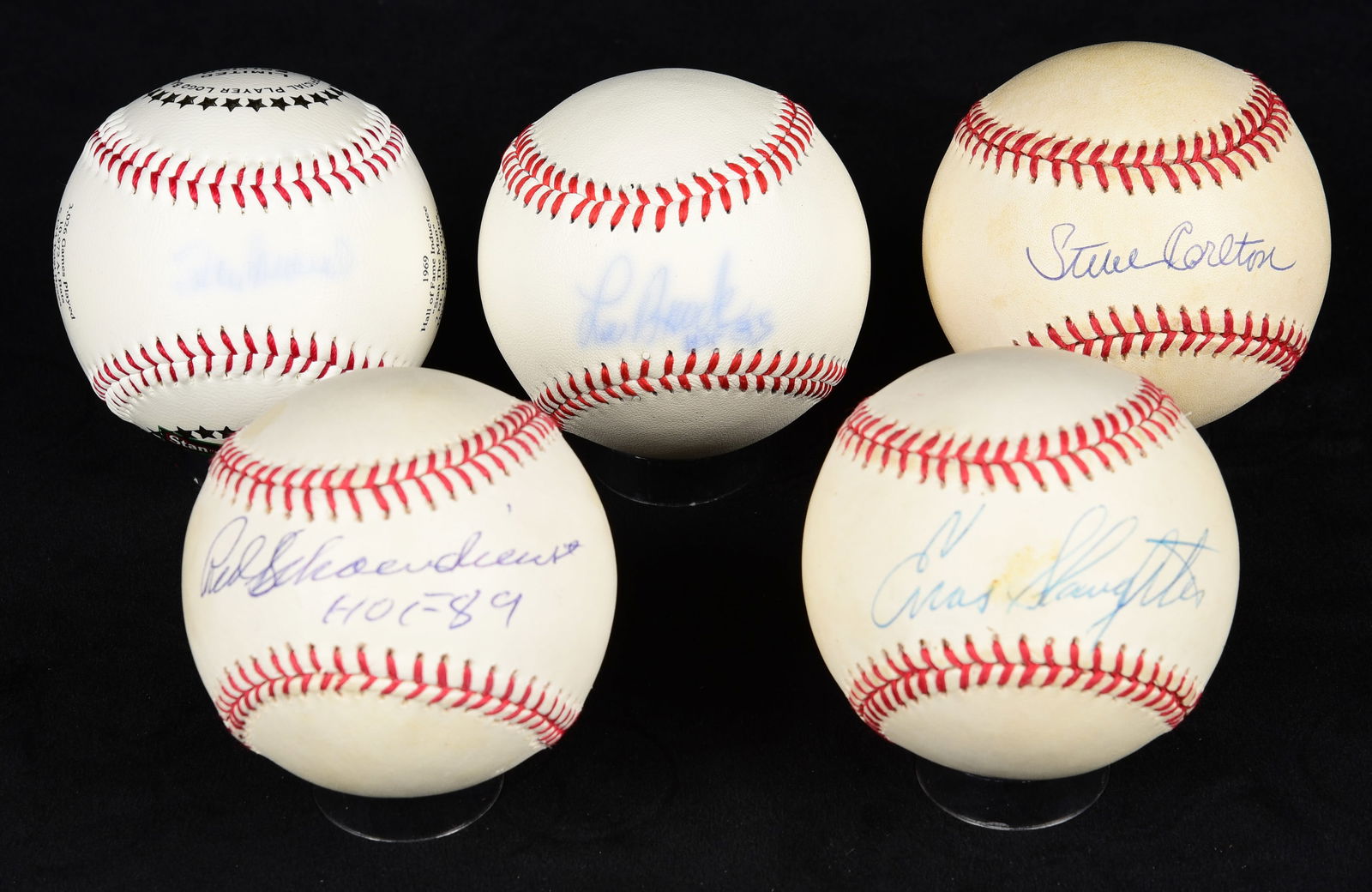 (5) Hall of Fame Cardinals Signed Baseballs (1 of 2)
