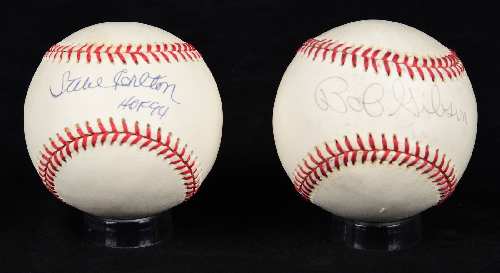 Carlton and Gibson Signed Baseballs (1 of 2)