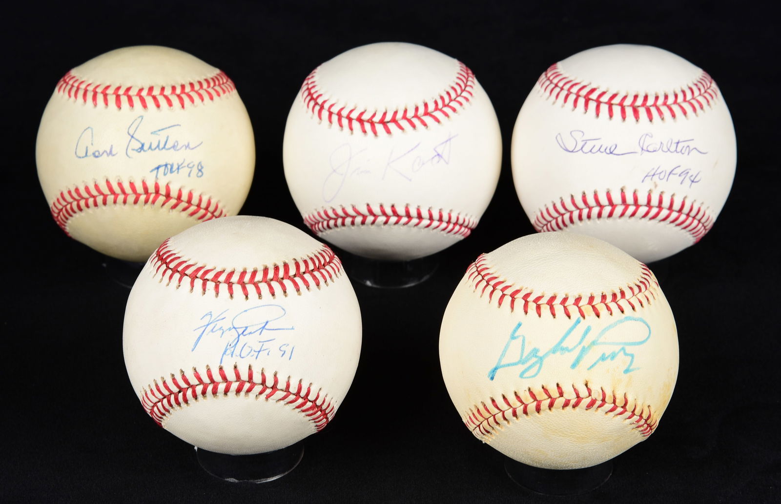 (5) Signed HOF Pitcher Baseballs (1 of 2)