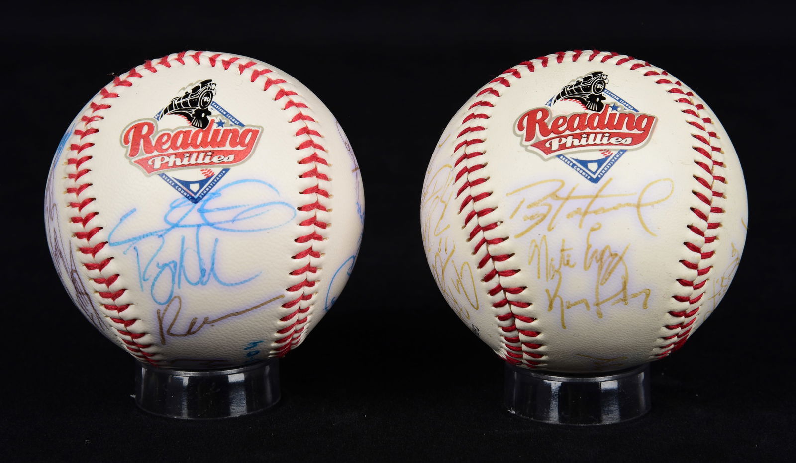 (2) Signed Reading Phillies Team Baseballs (1 of 2)