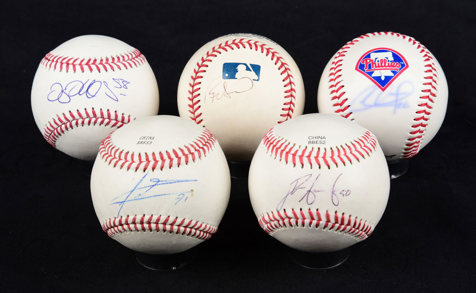 (5) Phillies Signed Baseball Lot (1 of 1)