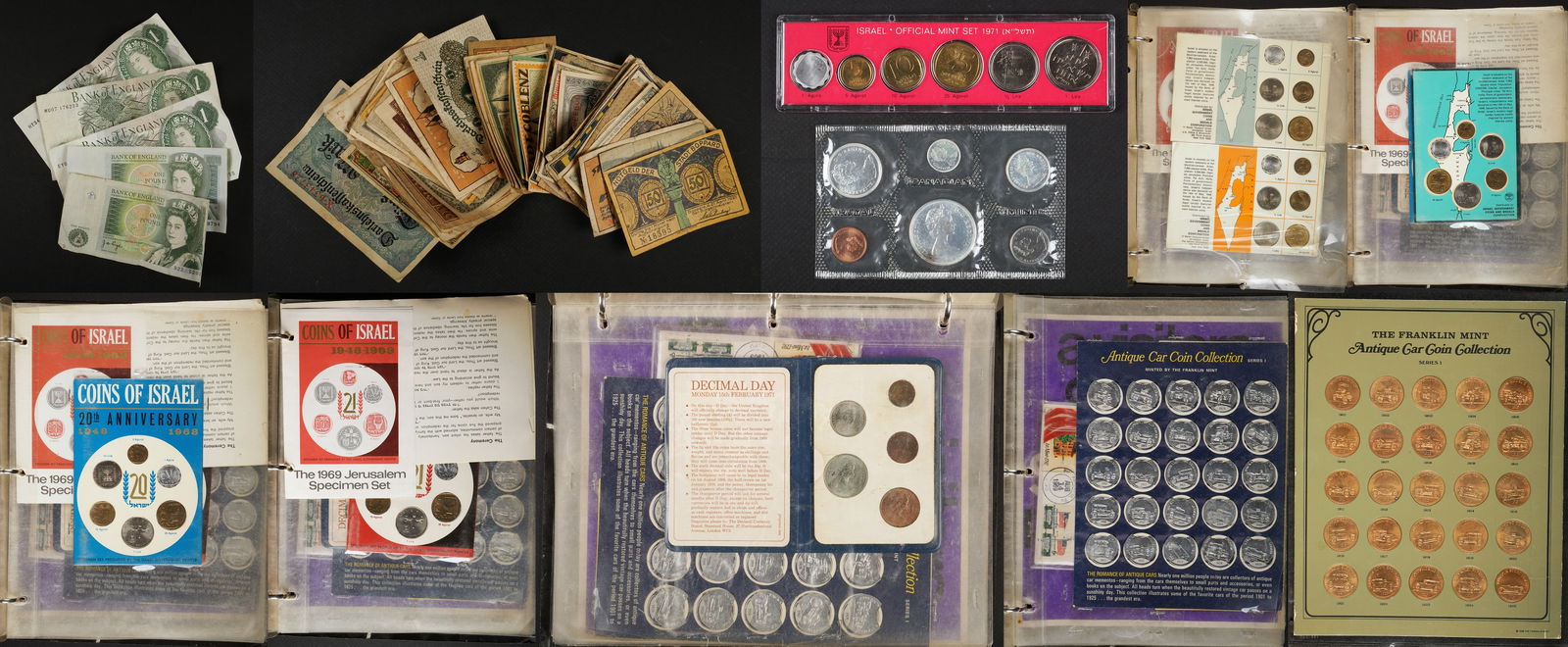 Large group of foreign coins and currency (1 of 12)