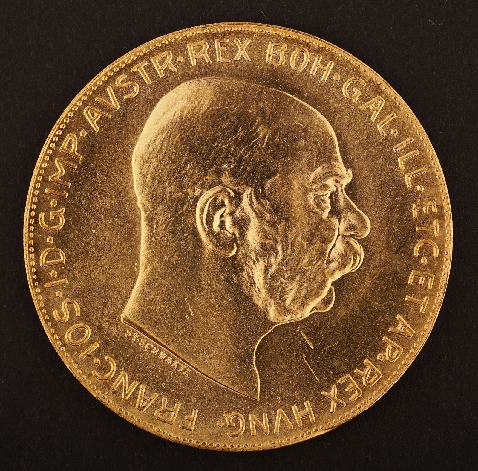 1915 Austrian 100 corona 900 fine gold Coin, 30.49 g (1 of 2)