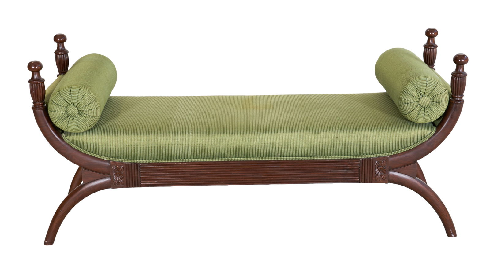 Regency style mahogany window bench (1 of 2)