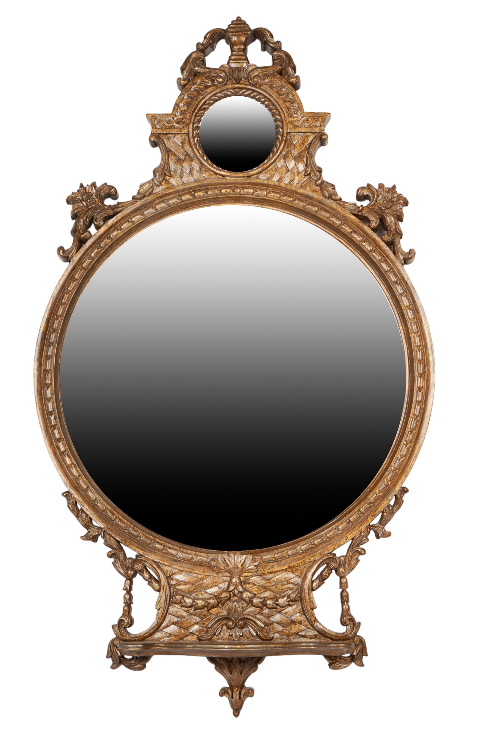 Contemporary parcel gilt pierced hanging wall mirror (1 of 3)