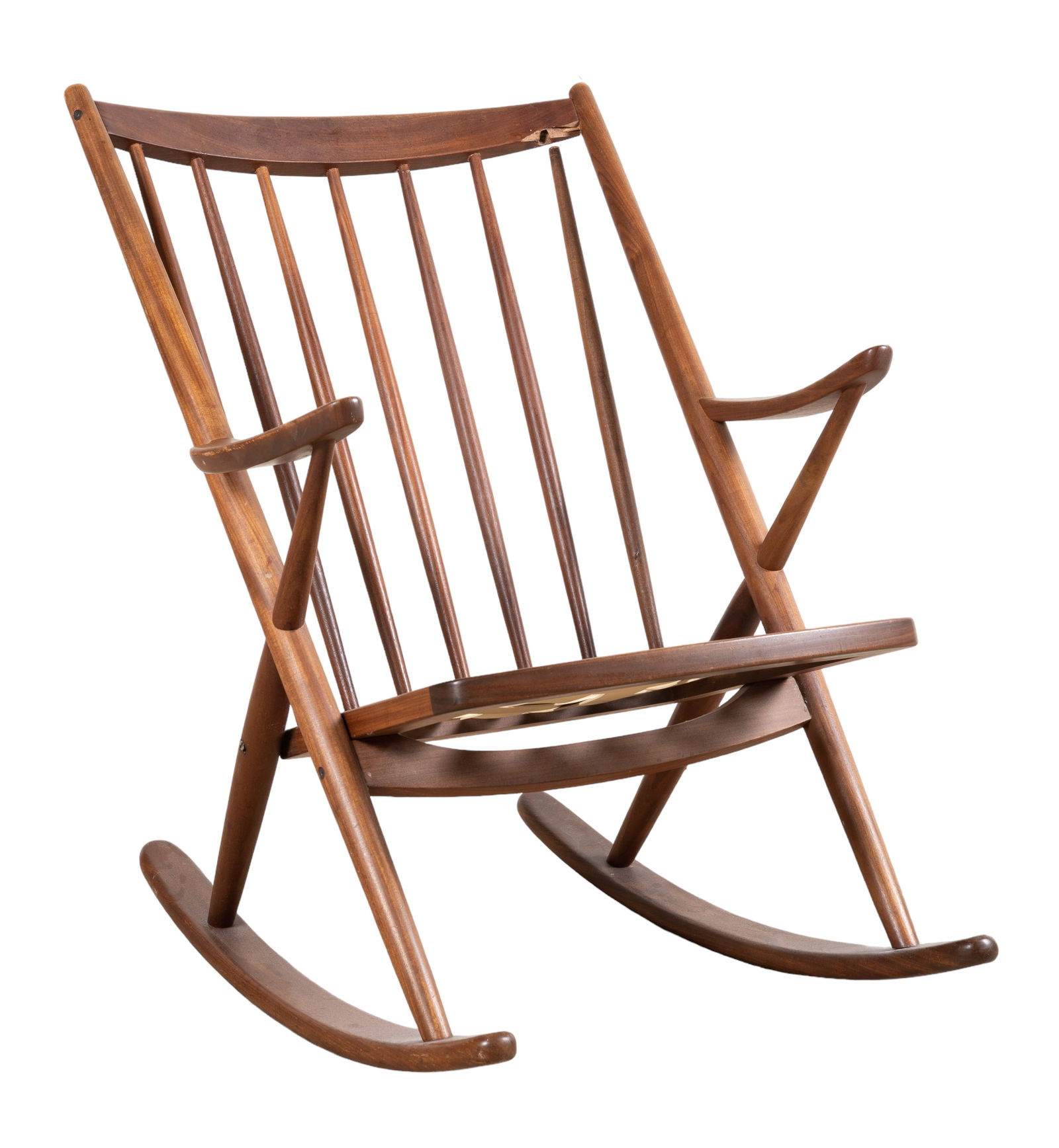 Frank Reenskaug for Bramin Danish Modern teak rocking chair (1 of 2)