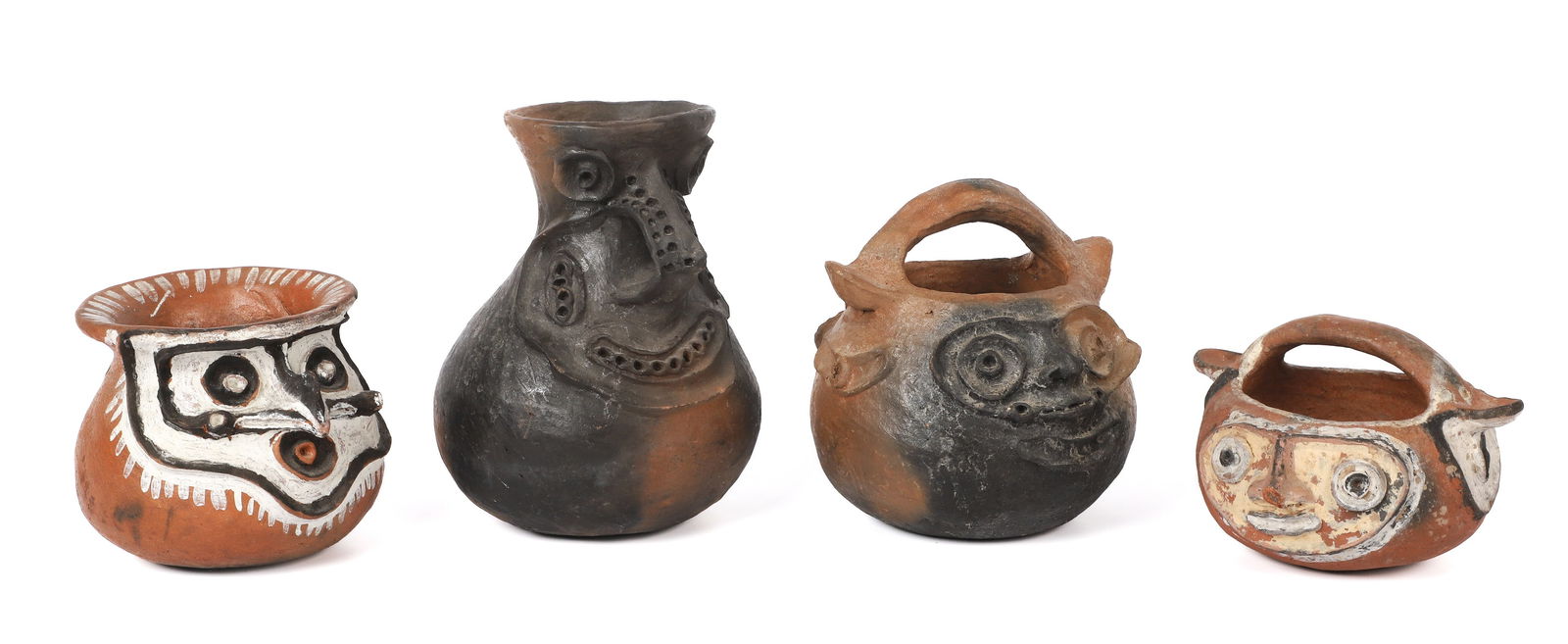 (4) Sago Anthropomorphic Earthenware Pots (1 of 5)