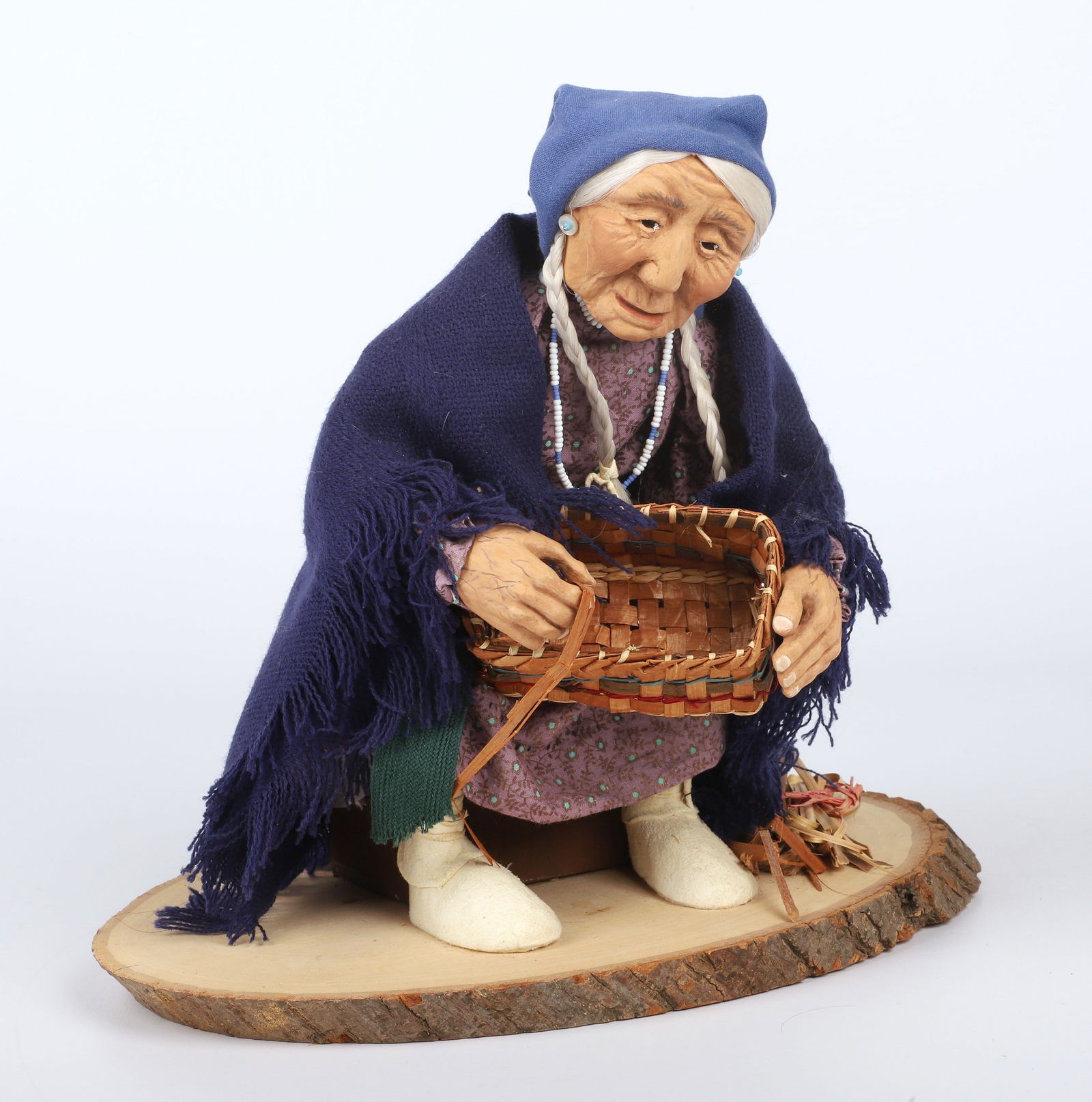Shona Hah Mixed Media Figure Basket Weaver (1 of 5)