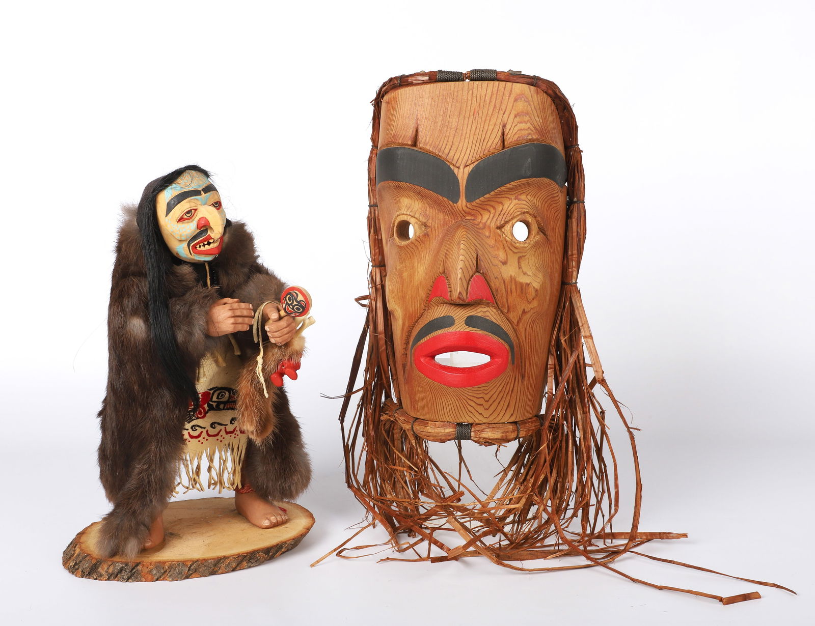 Northwest Coast Figure and Warrior Mask (1 of 8)