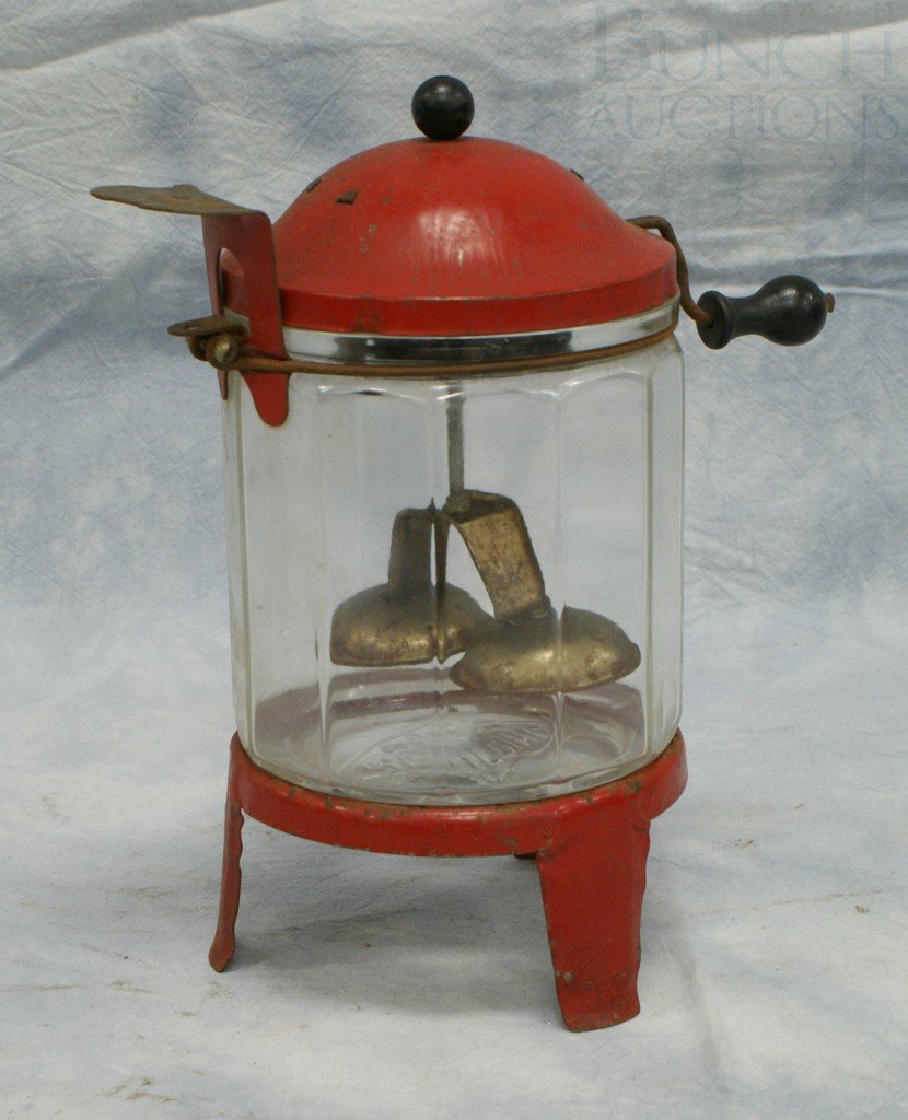 Wolverine glass & steel manual doll clothes washe: Wolverine glass & steel manual doll clothes washer, missing wringer, 9 1/2" tall