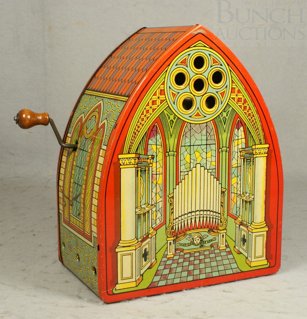 7165 Chien Tin Litho Wind up Toy Musical Church Organ, Jul 31, 2012