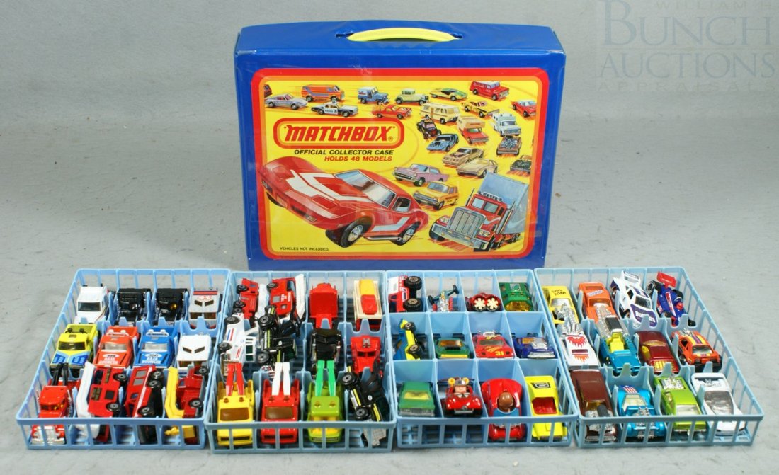 48 Matchbox Toy Cars including 2 mini Ha Ha's an: 48 Matchbox Toy Cars including 2 mini Ha Ha's and a 1980 official collectors case