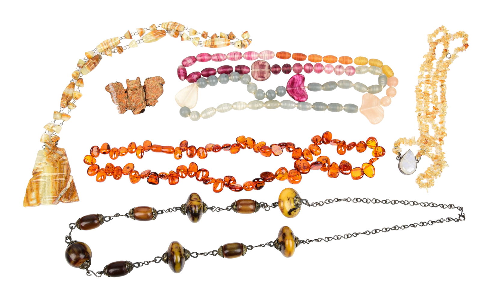 Glass, Amber and Stone Jewelry Group (1 of 1)
