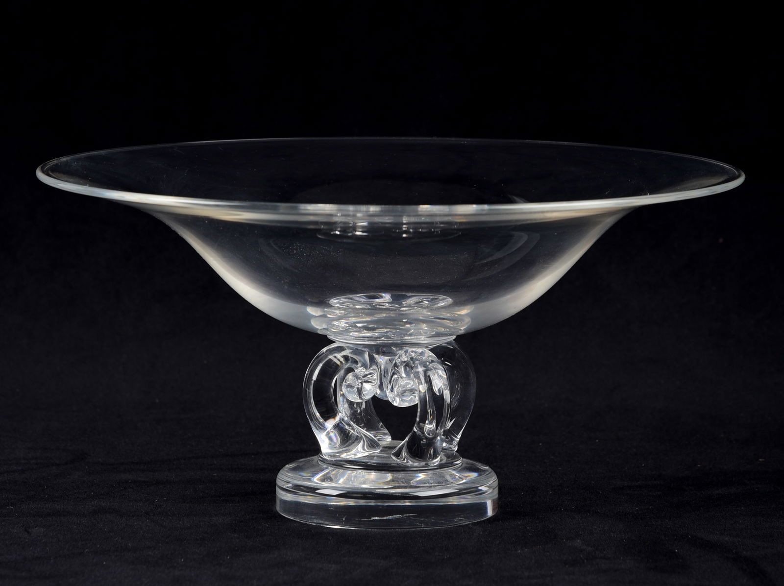 Steuben Crystal Art Glass Pedestal Bowl (1 of 2)