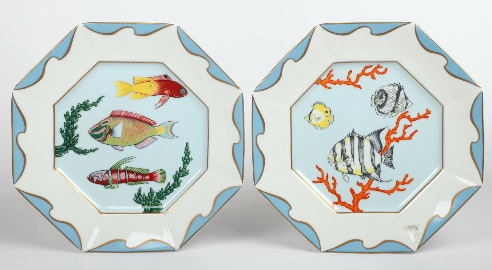 (2) Lynn Chase Porcelain Dinner Plates (1 of 4)