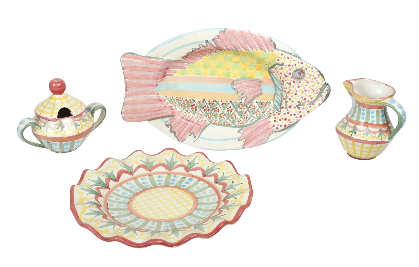 (4) Pcs MacKenzie-Childs Pottery (1 of 5)