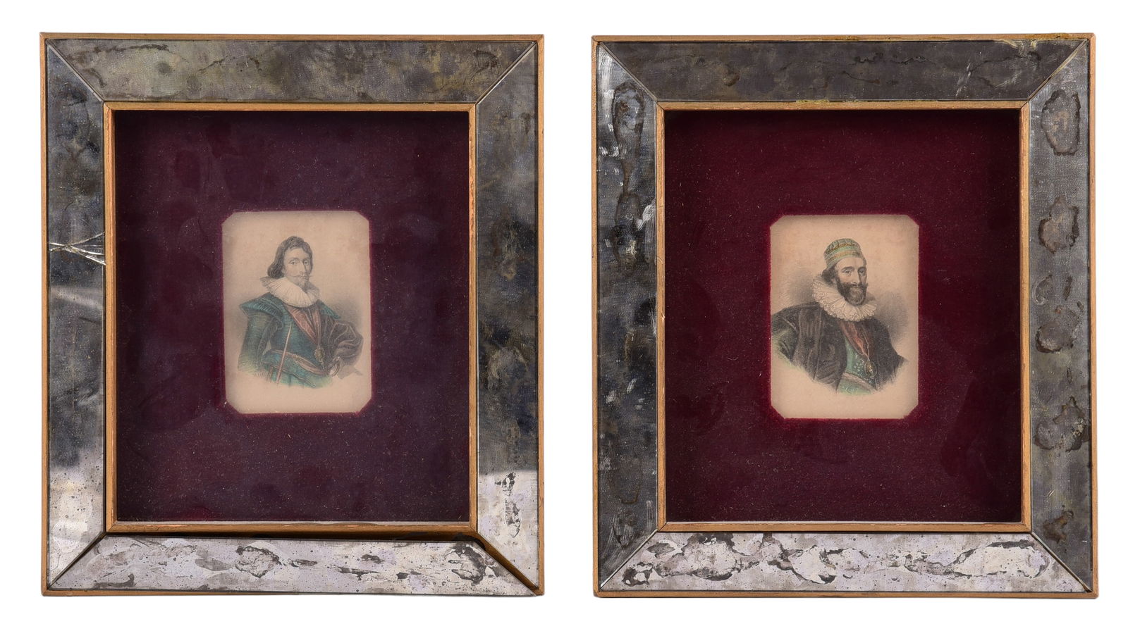 (2) Miniature Elizabethan Portrait Prints (1 of 1)