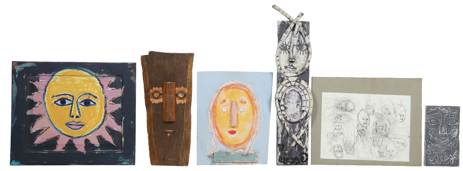 (6) Eric Legge Outsider Art Pieces (1 of 6)