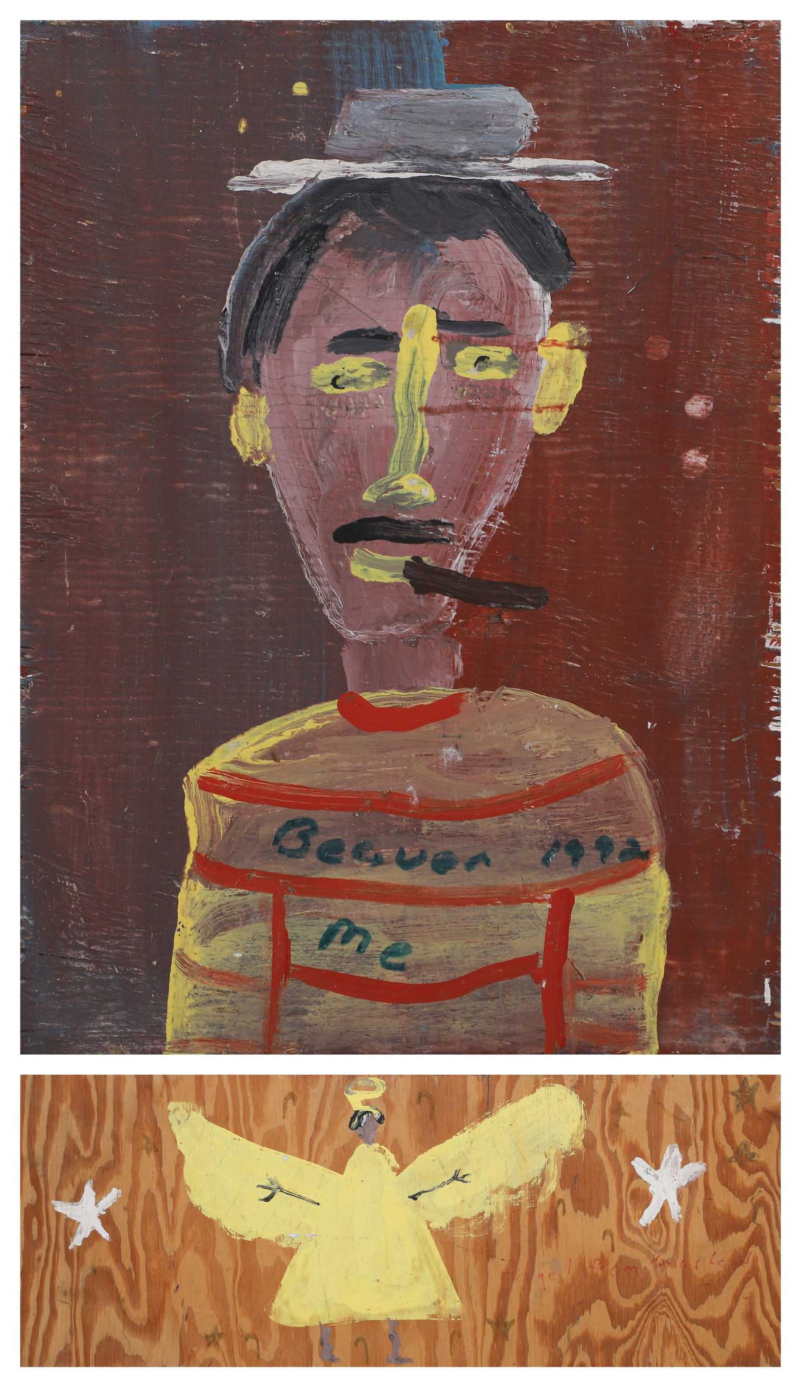 (2) Robyn Beverland "The Beaver" Paintings on Wood (1 of 3)