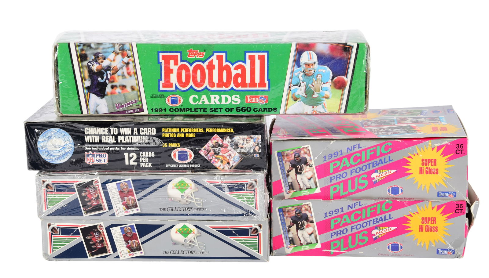 Boxes and Set 1991 Football Cards (1 of 1)