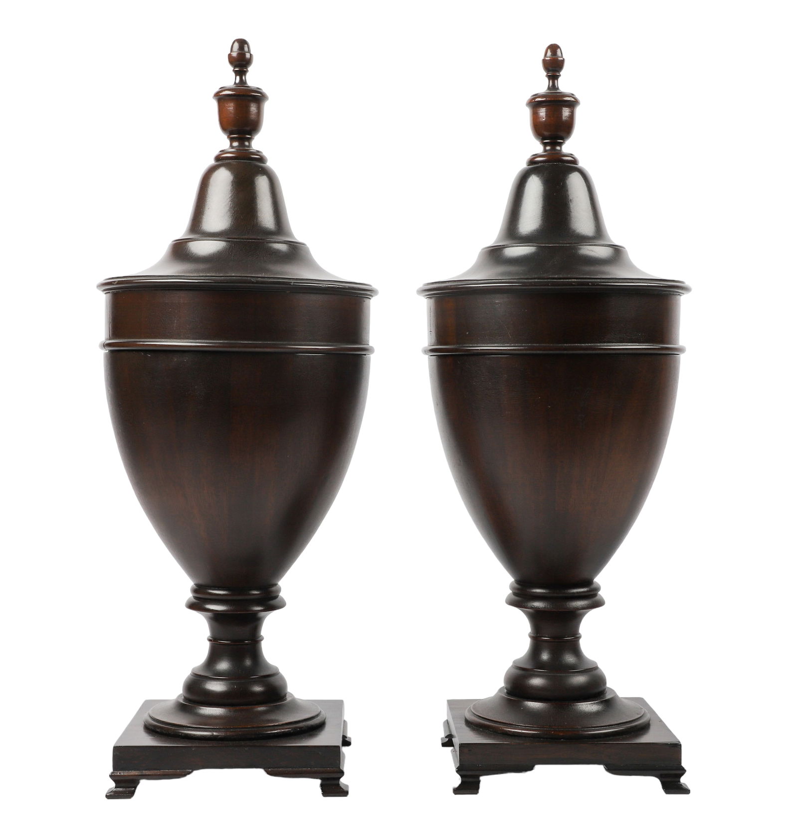 Pair of Reproduction Urn Form Knife Boxes (1 of 1)
