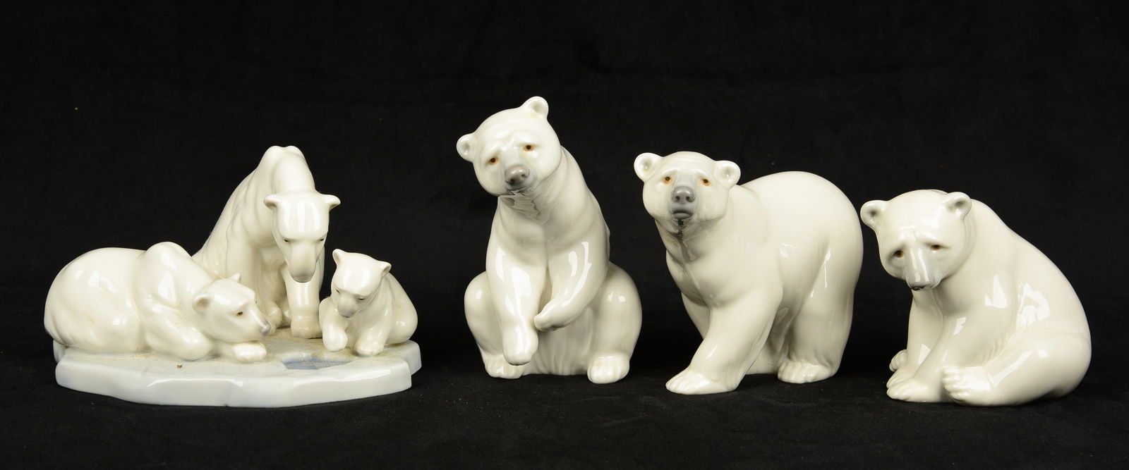 (4) Lladro Polar Bear Figures (1 of 2)