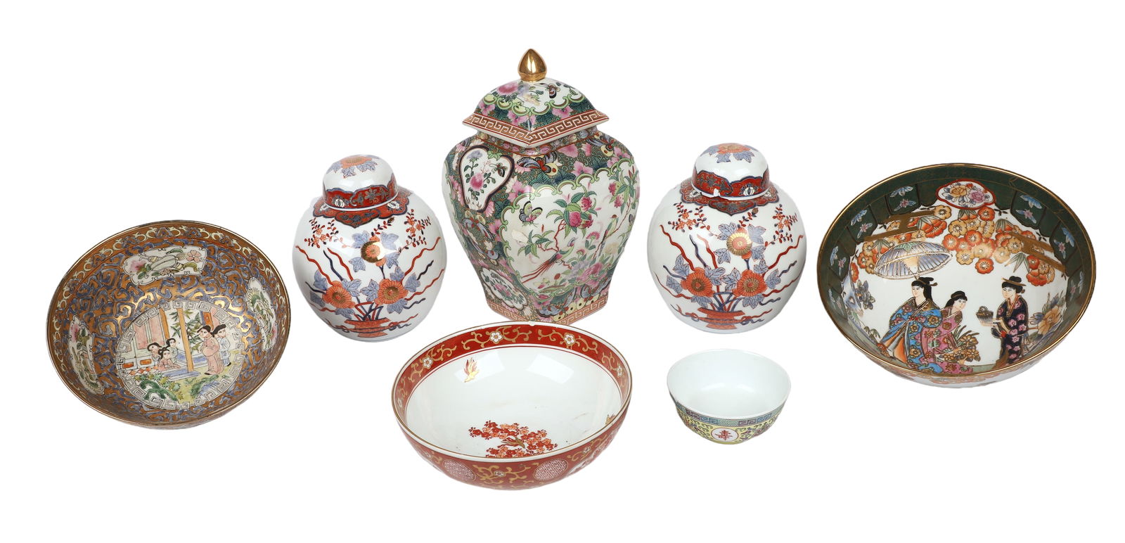 (7) Pcs Decorative Asian Porcelain (1 of 11)