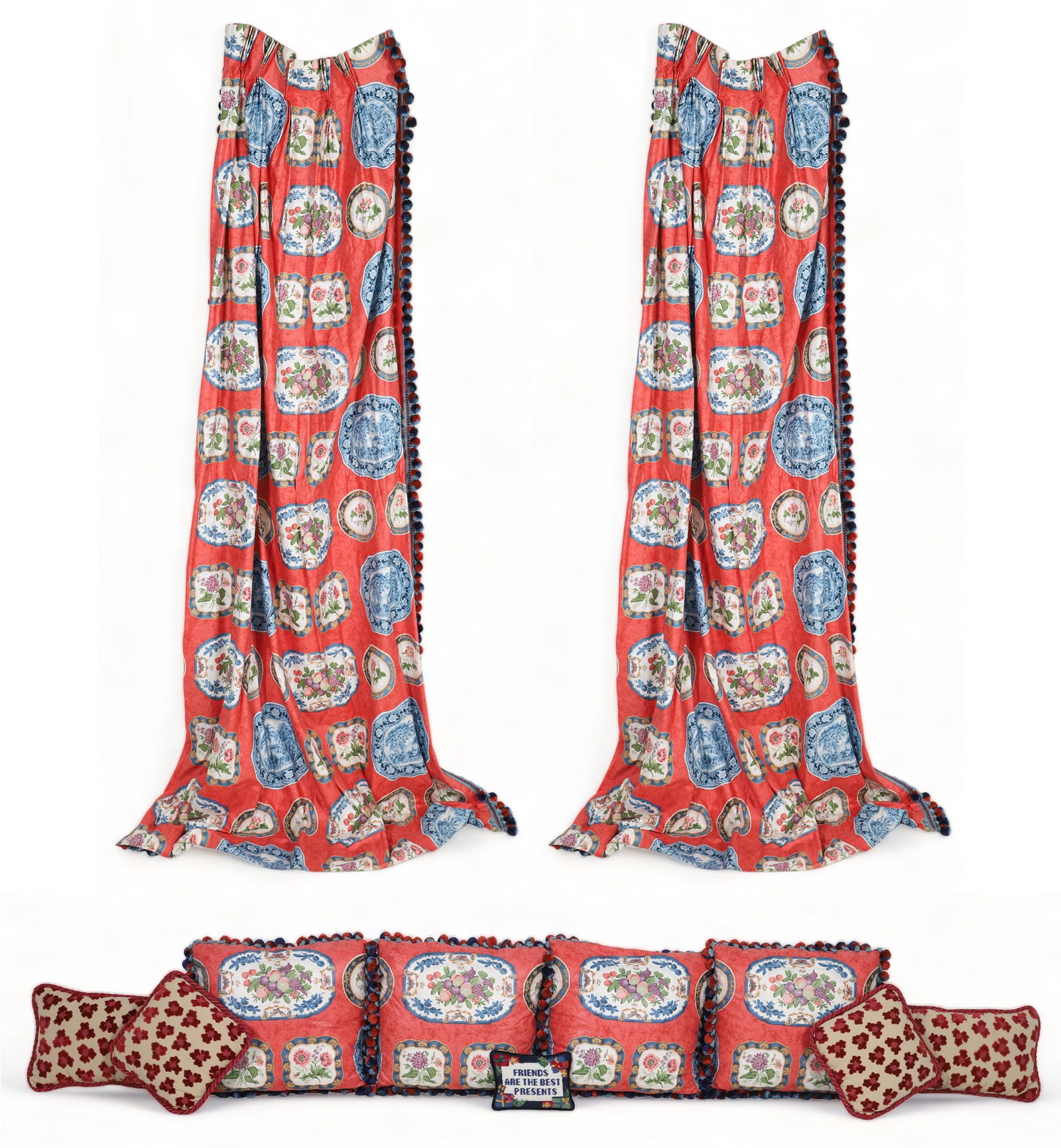 Custom Drape Pair and Matched Pillows (1 of 4)