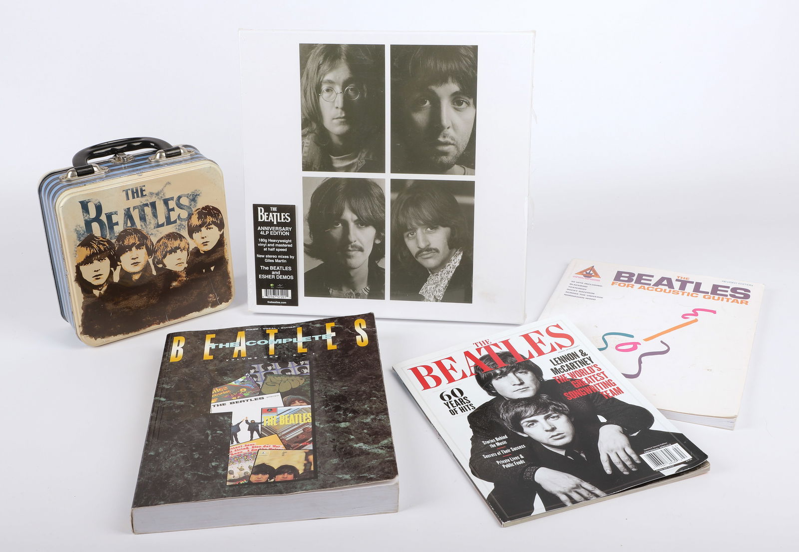 Beatles Lot-Beatles Anniversary 4LP Edition sealed, Beatles Lunch Box 2006 Apples Records, Complete (1 of 6)