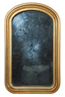 Victorian Giltwood Mirror, Rounded Top: Victorian Giltwood Mirror, Rounded Top, 35" x 22"