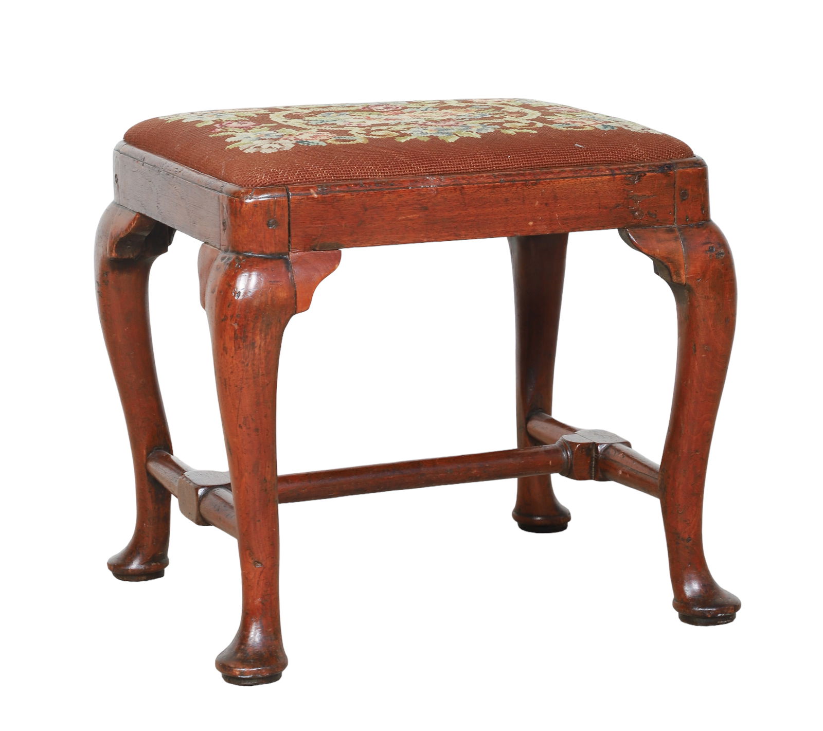 Walnut Queen Anne Footstool (1 of 3)