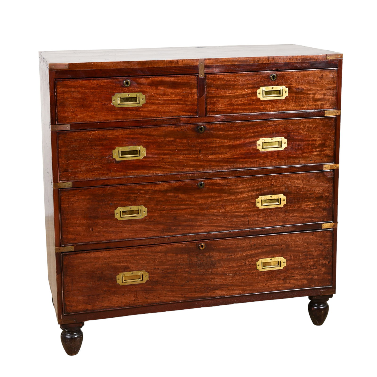 Georgian mahogany campaign chest (1 of 16)