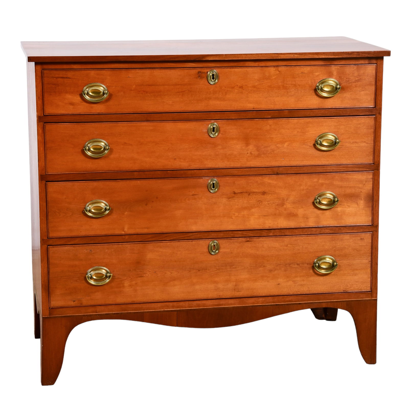 NE cherry Hepplewhite 4-drawer chest (1 of 4)