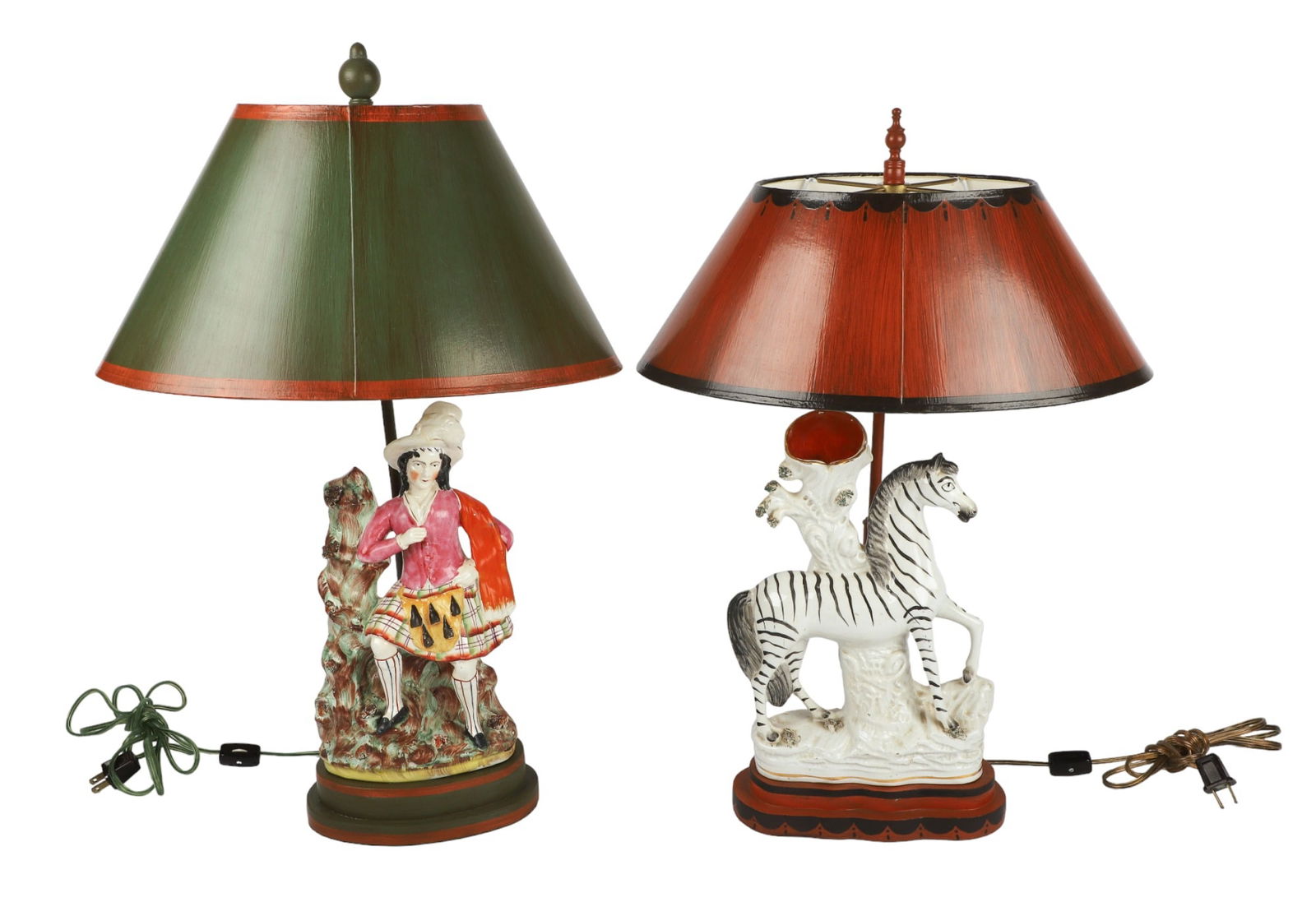 Staffordshire Faux Toleware Table Lamps (1 of 6)