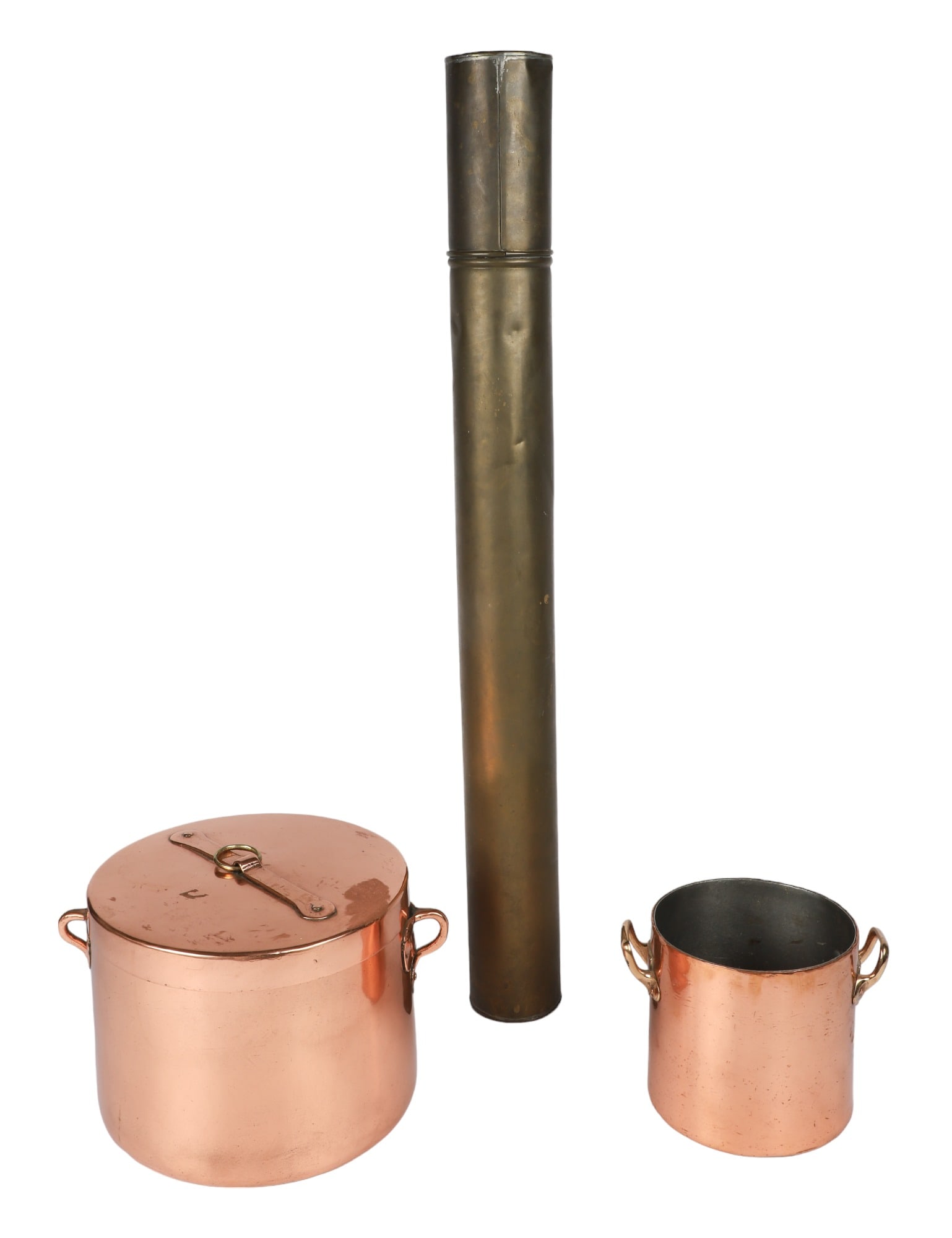 Round Cast Brass Covered Pot (1 of 2)