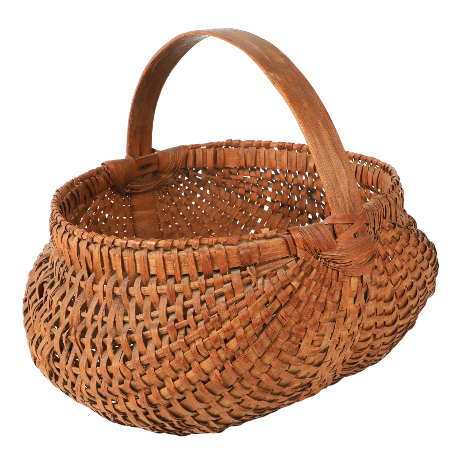 Massive Woven Splint Lancaster Co Buttocks Basket (1 of 5)