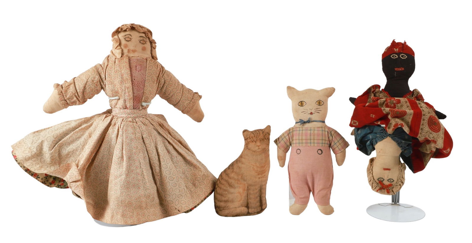 (4) 19th C Rag Dolls (1 of 6)