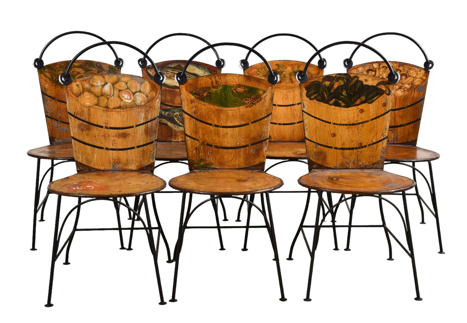 (7) Painted Tole side Chairs (1 of 6)